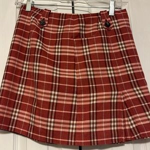 Plaid Burberry skirt
